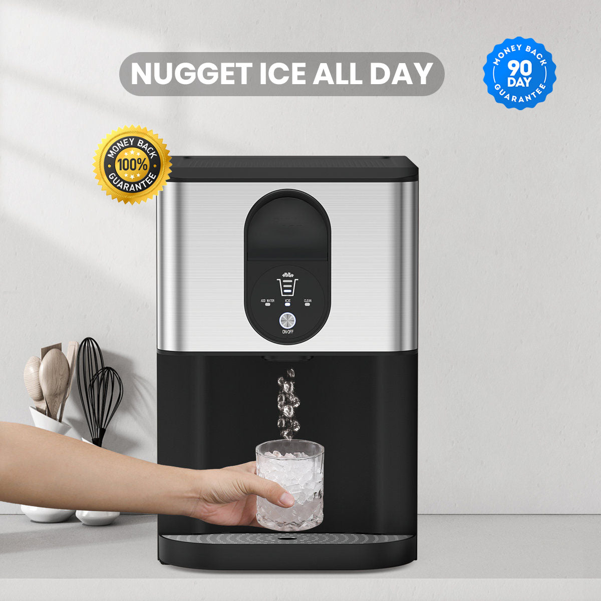 44-lb Ice Per day Nugget Ice Maker Dispenser