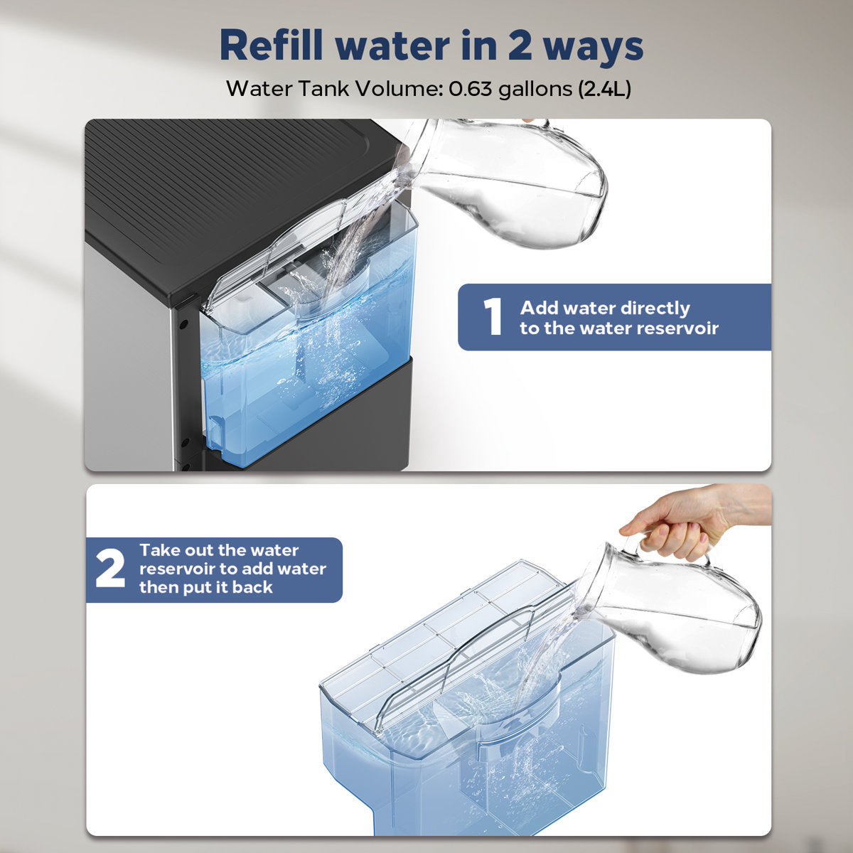 44-lb Ice Per day Nugget Ice Maker Dispenser